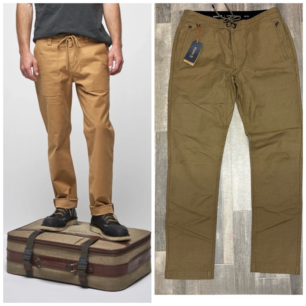 Roark Men's Chinos in Khaki Tan Slim Fit Pants -Layover Traveler SIZE 32